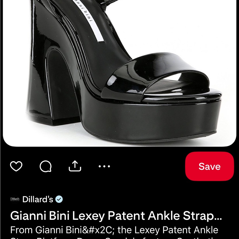 Gianni Bini Lexey Patent Ankle Strap Platform Dress Sandals - Picture 6 of 6